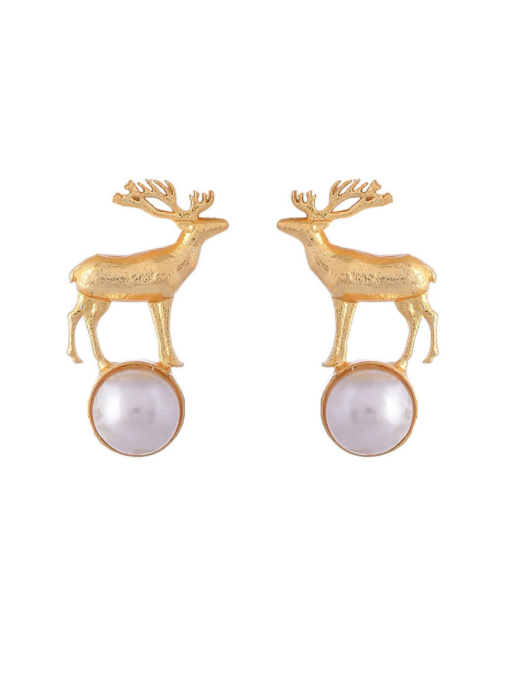 VOJ Women Gold Color stainless steel Earrings