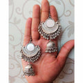 MS Fashion India Bollywood Style Half Moon Jhumki Earrings