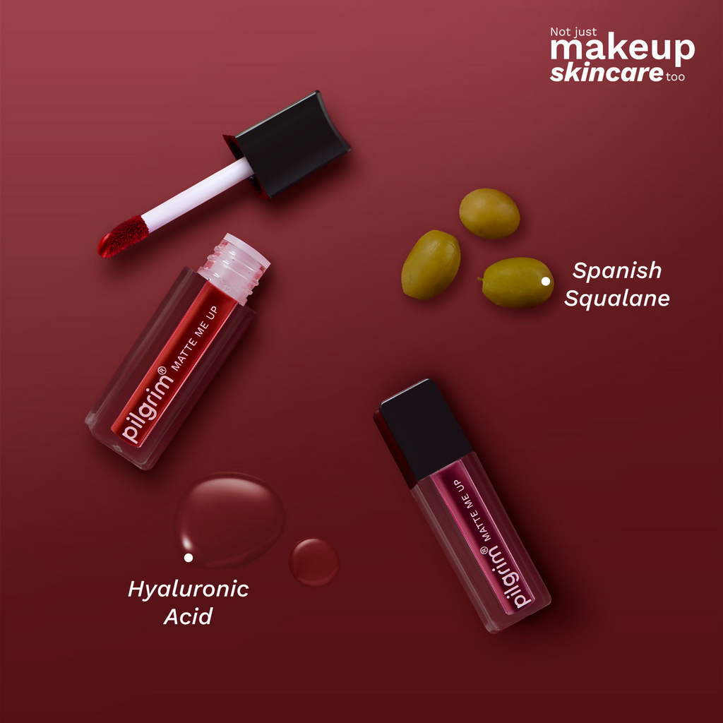 Pilgrim Matte Mini Liquid Lipstick 4 In 1 Pack Smudgeproof, Hydrating & Lightweight - The Pink Sin