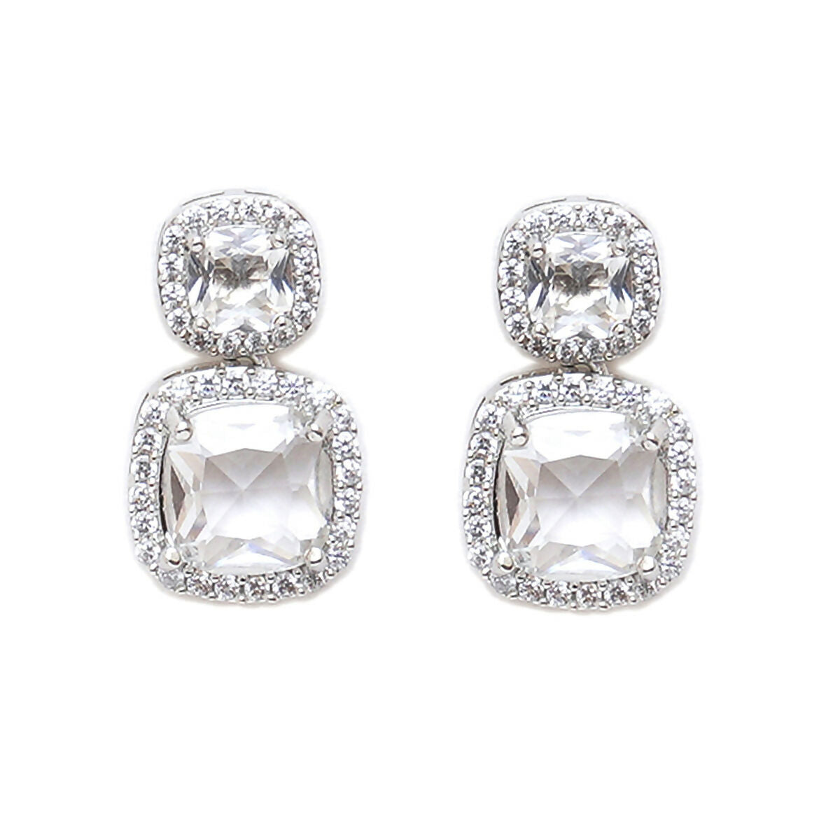 Diamond Duet Studs- Ruby Raang