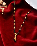 VOJ Gold-Polished Round Design Beaded Chain Mangalsutra