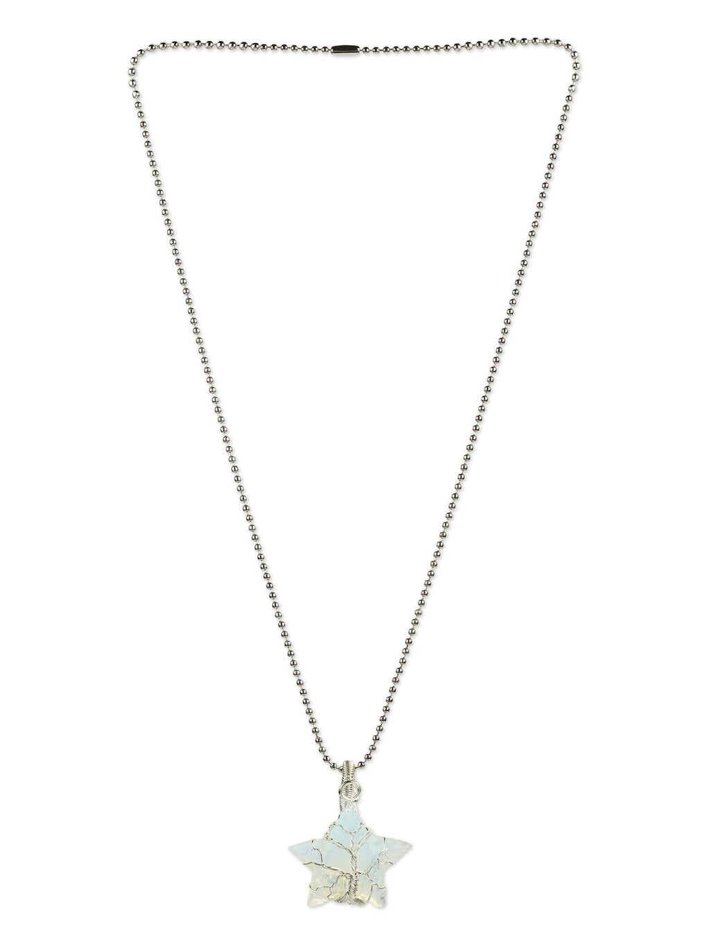 Women's Silver-Toned Blue Silver-Plated Handcrafted Chain - Ruby Raang