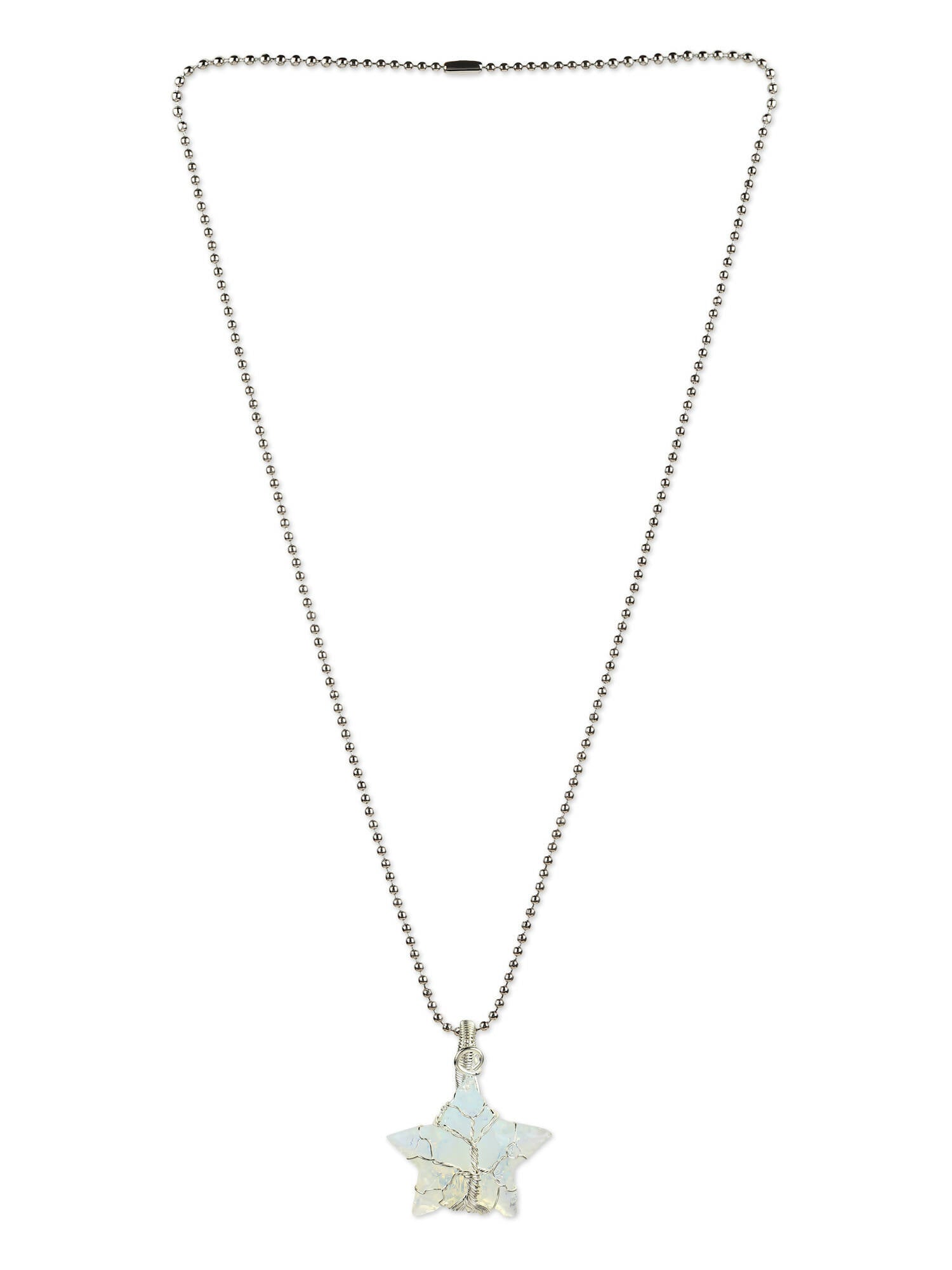 Women's Silver-Toned Blue Silver-Plated Handcrafted Chain - Ruby Raang