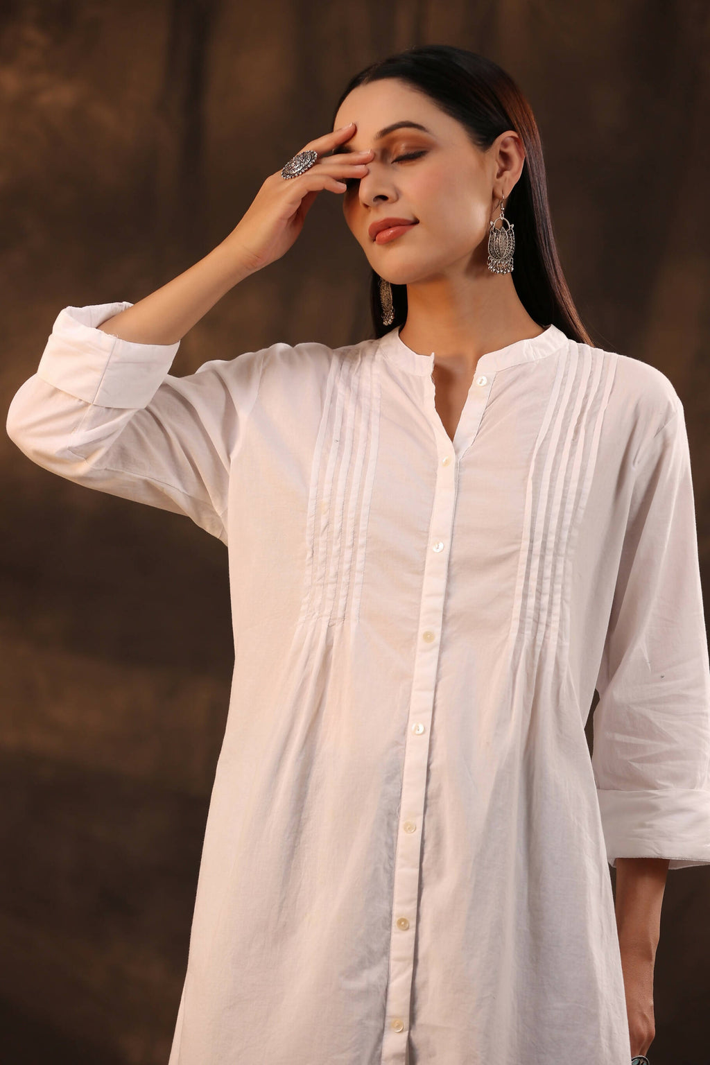 Juniper Women's White Cambric High-Low Tunic