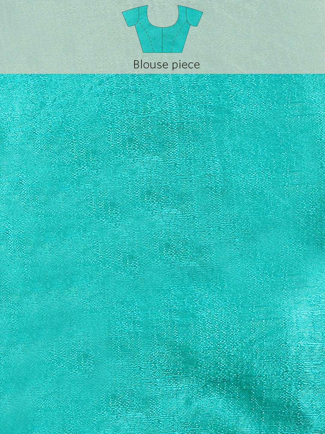 Sea Green Woven Design Net Saree with Blouse Piece - Kalamkari
