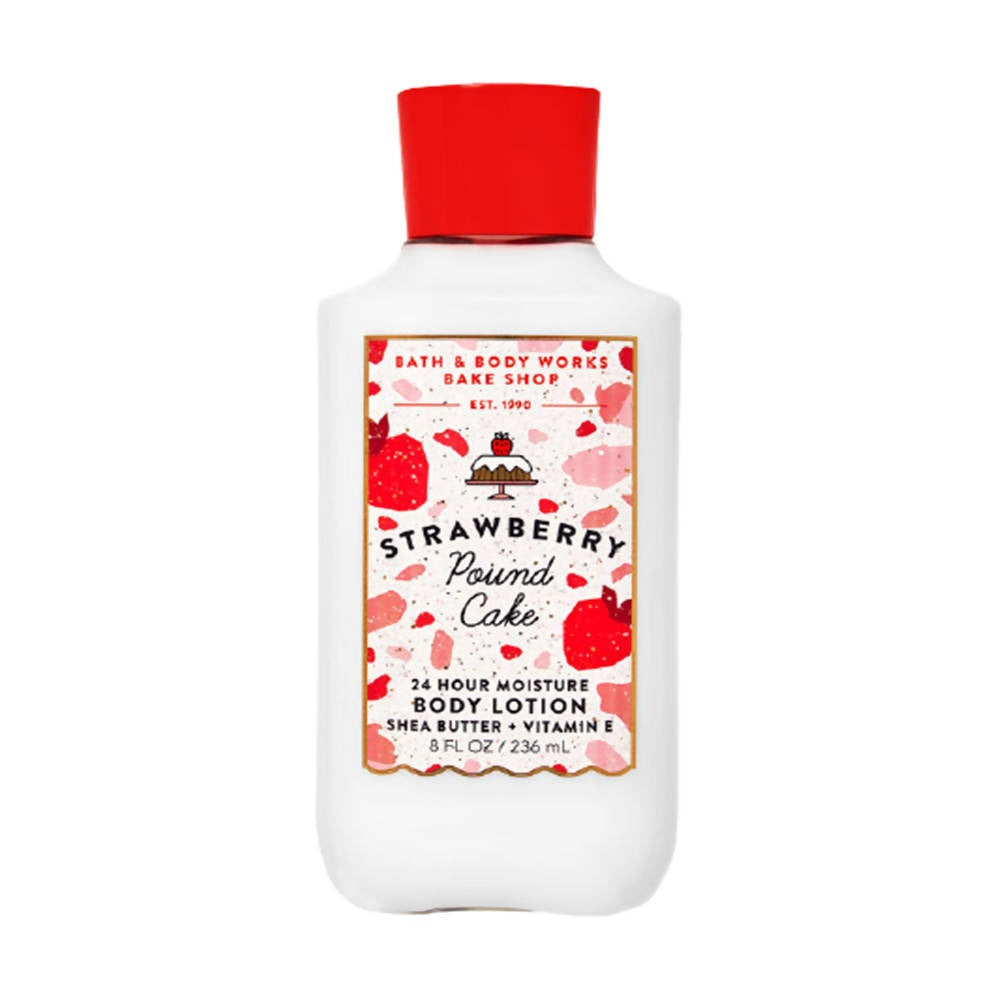 Bath & Body Works Strawberry Pound Cake 24 Hour Moisture Body Lotion