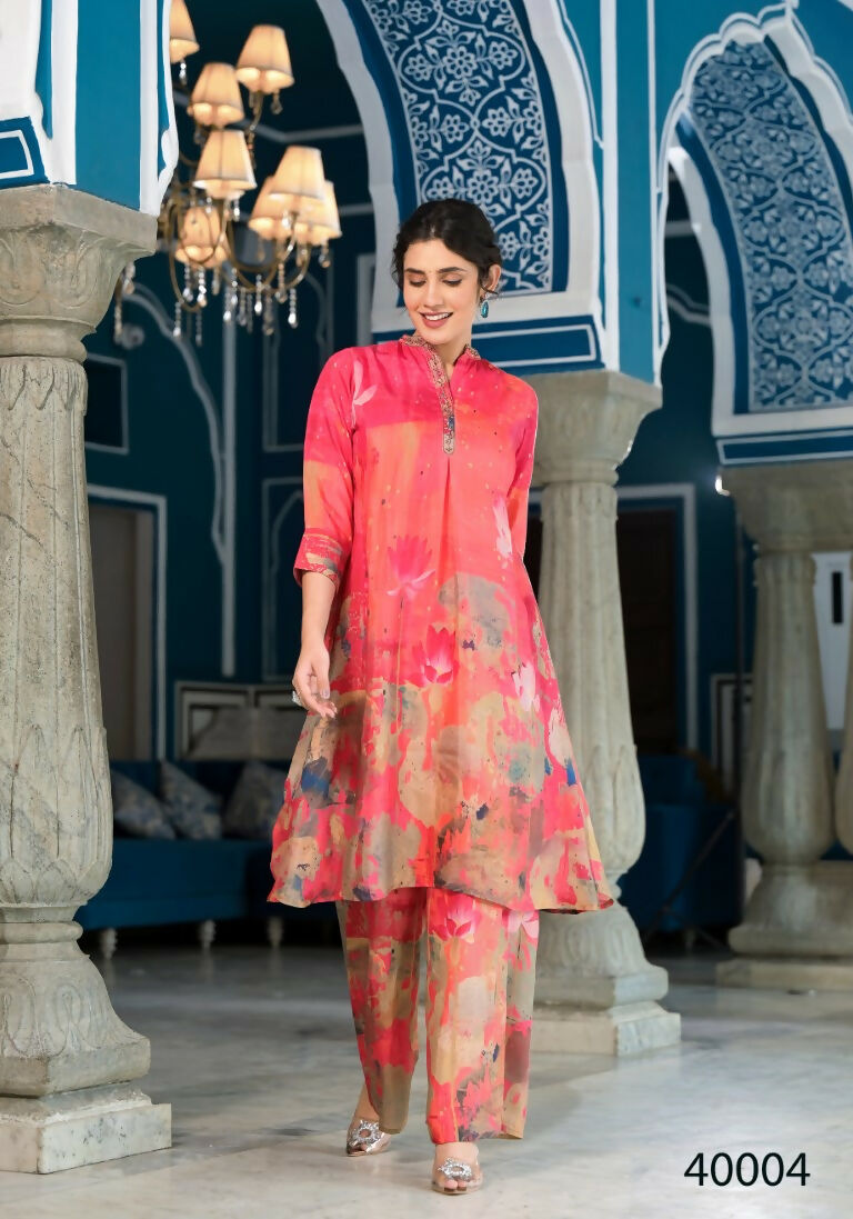 Designer Stylish Orange Pure Muslin Stitched Suit - Apoorva