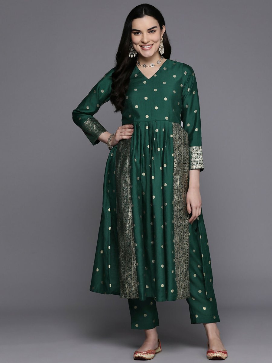 Ahalyaa Women's Traditional wear Kurta Set - Green