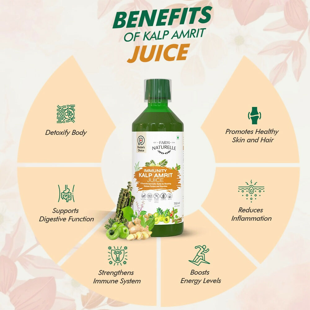 Farm Naturelle Immunity Kalp Amrit Juice - Strong Herbal Blend