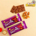 Pretty Rudraksha Rakhi And Fruit N Nut Chocolates