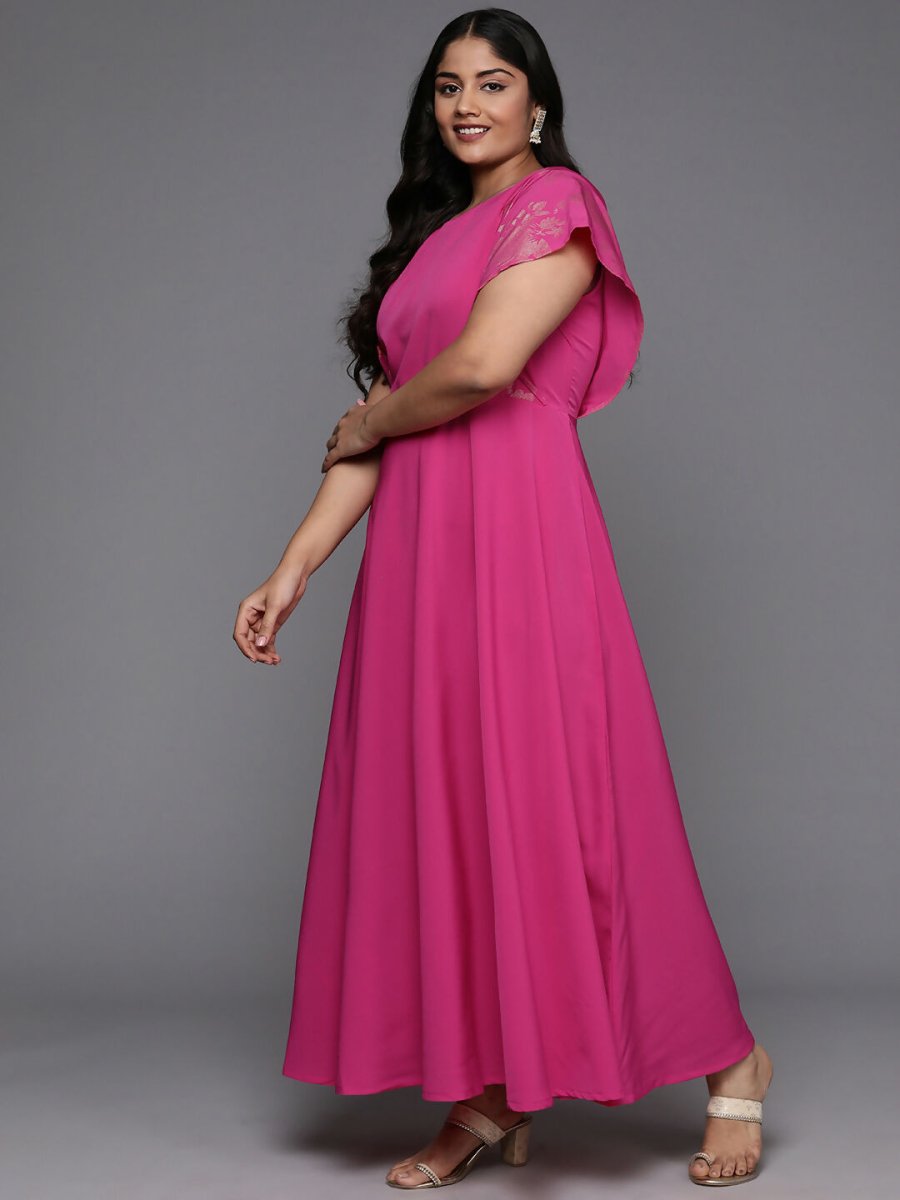 Ahalyaa Women's Traditional wear Ethnic Dress - Pink