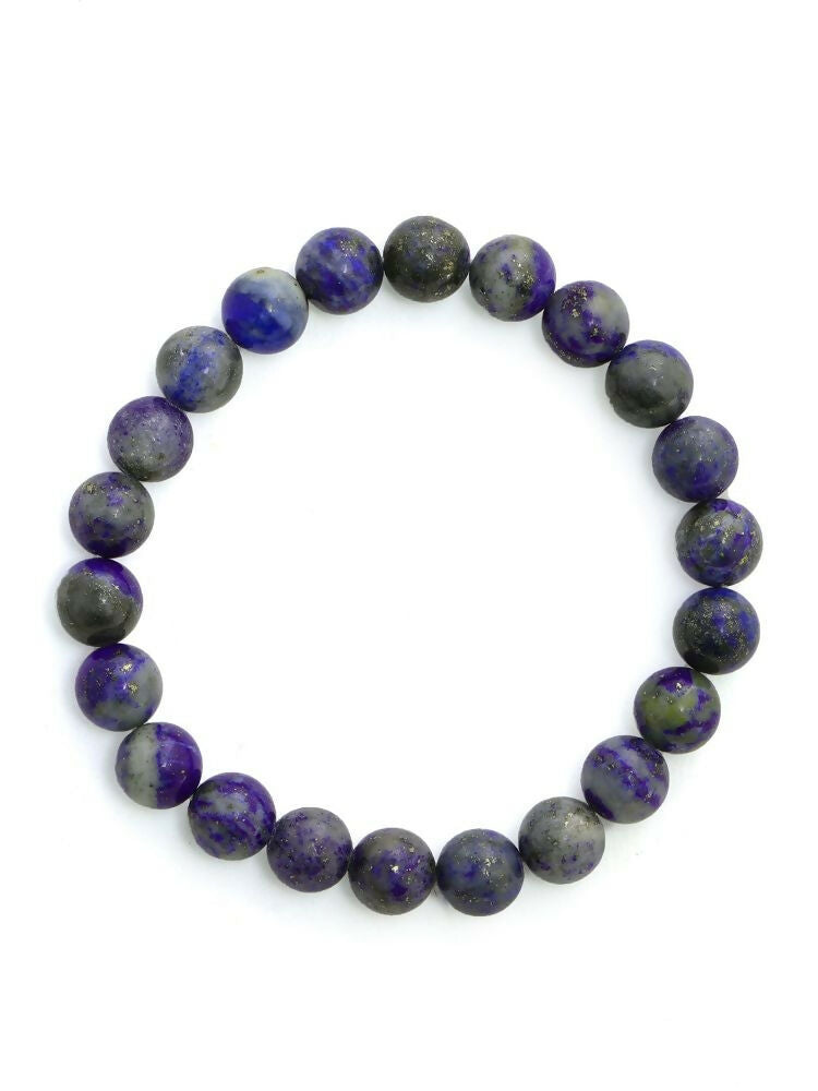 Lapis Lazuli Blue Tined Crystal Beads Bracelet - Ruby Raang
