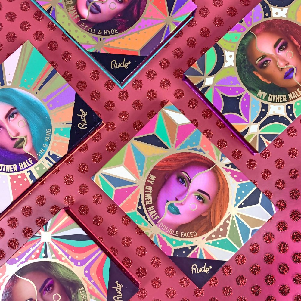 Rude Cosmetics My Other Half Duo Shade Face Palette - Pearadox Conundrum