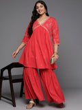 Ahalyaa Women's Traditional Wear Co-ords - Red