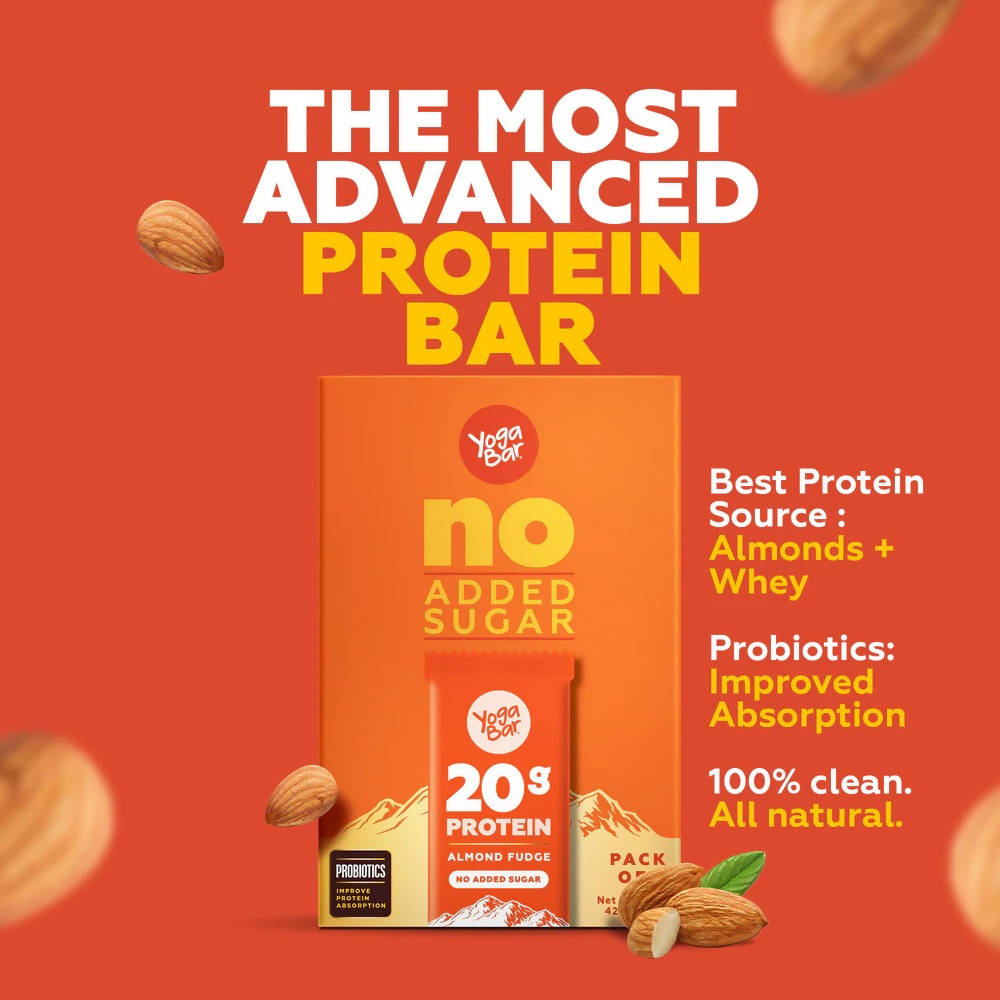 Yoga Bar Almond Fudge No Added Sugar Protein Bars