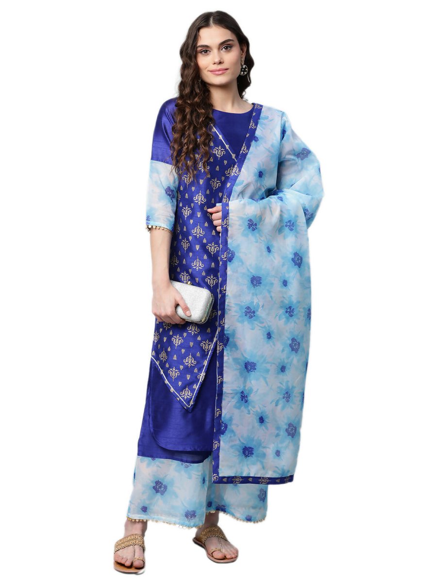 Ahalyaa Women's Traditional wear Kurta Set - Royal Blue