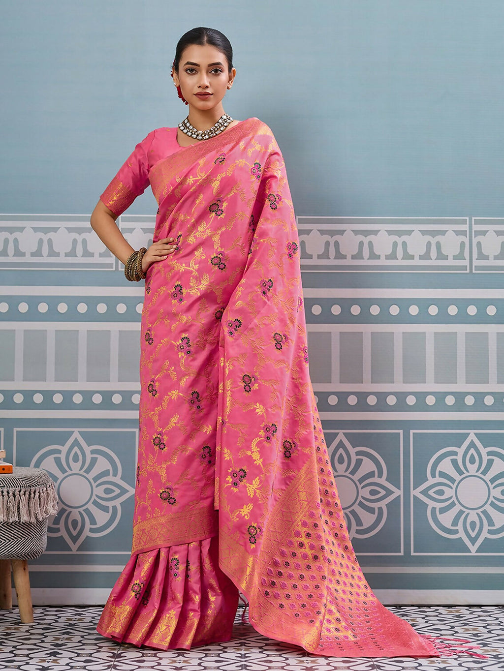 Shree Shyam Fashion Gajari Silk Saree