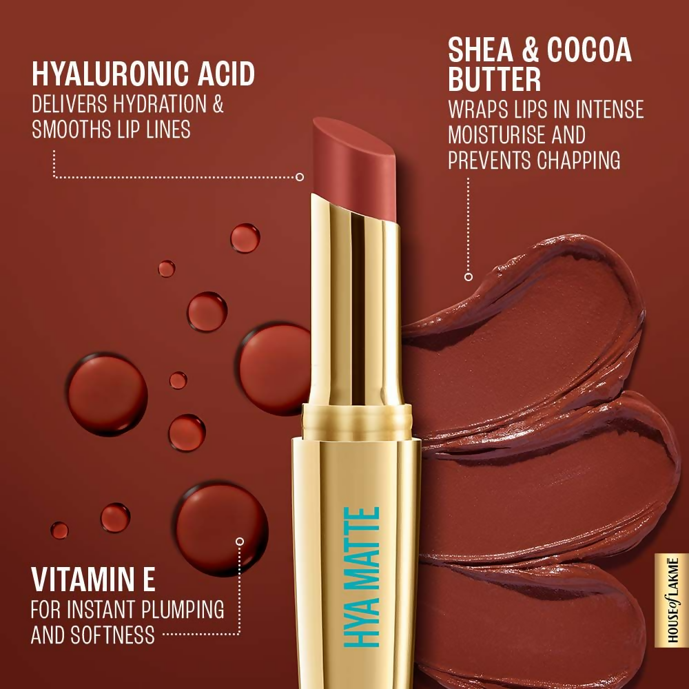 Lakme 9to5 Hya Matte Lipstick - Vacation Nude