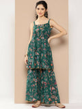 Ahalyaa Womens Kurta Set - Green