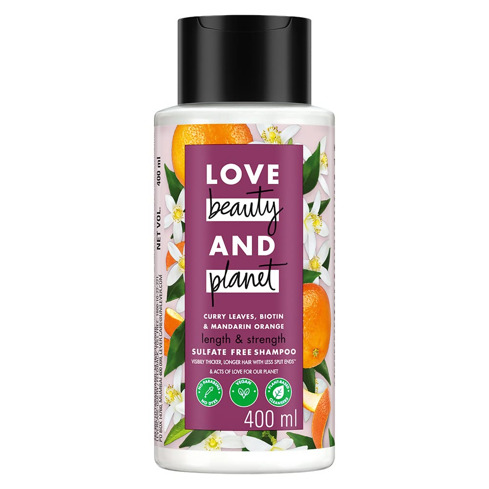 Love Beauty And Planet Curry Leaves Biotin & Mandarin Sulfate Free Shampoo