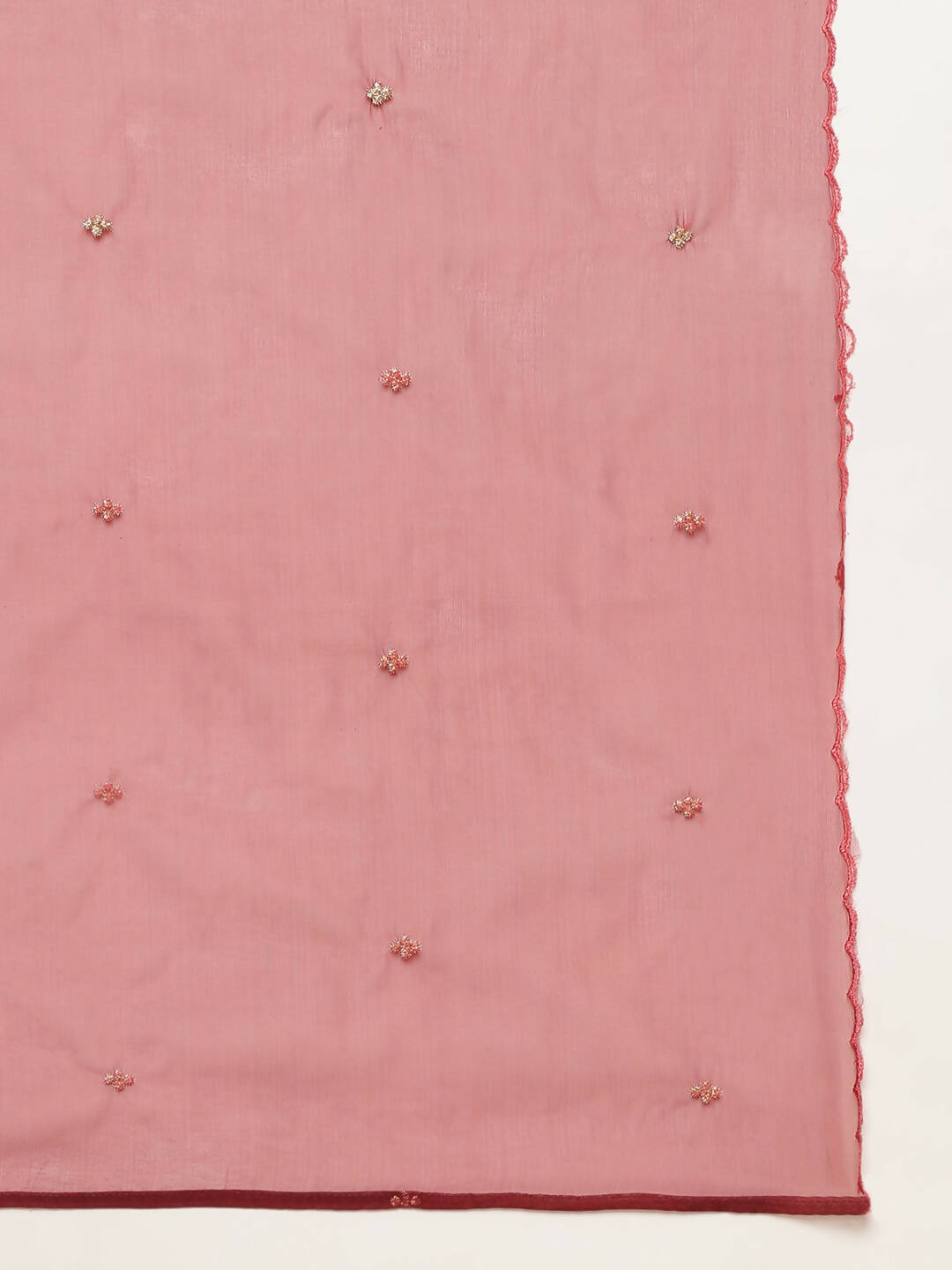 Maroon Chinon Silk Embroidered Straight Kurta with Trouser & Dupatta - Salimar