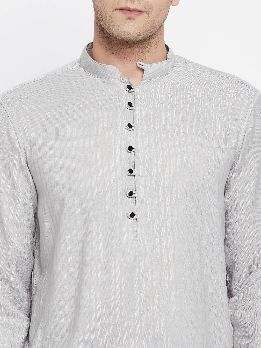 Even Apparels Beige Rayon Men's Kurta With Band Collar