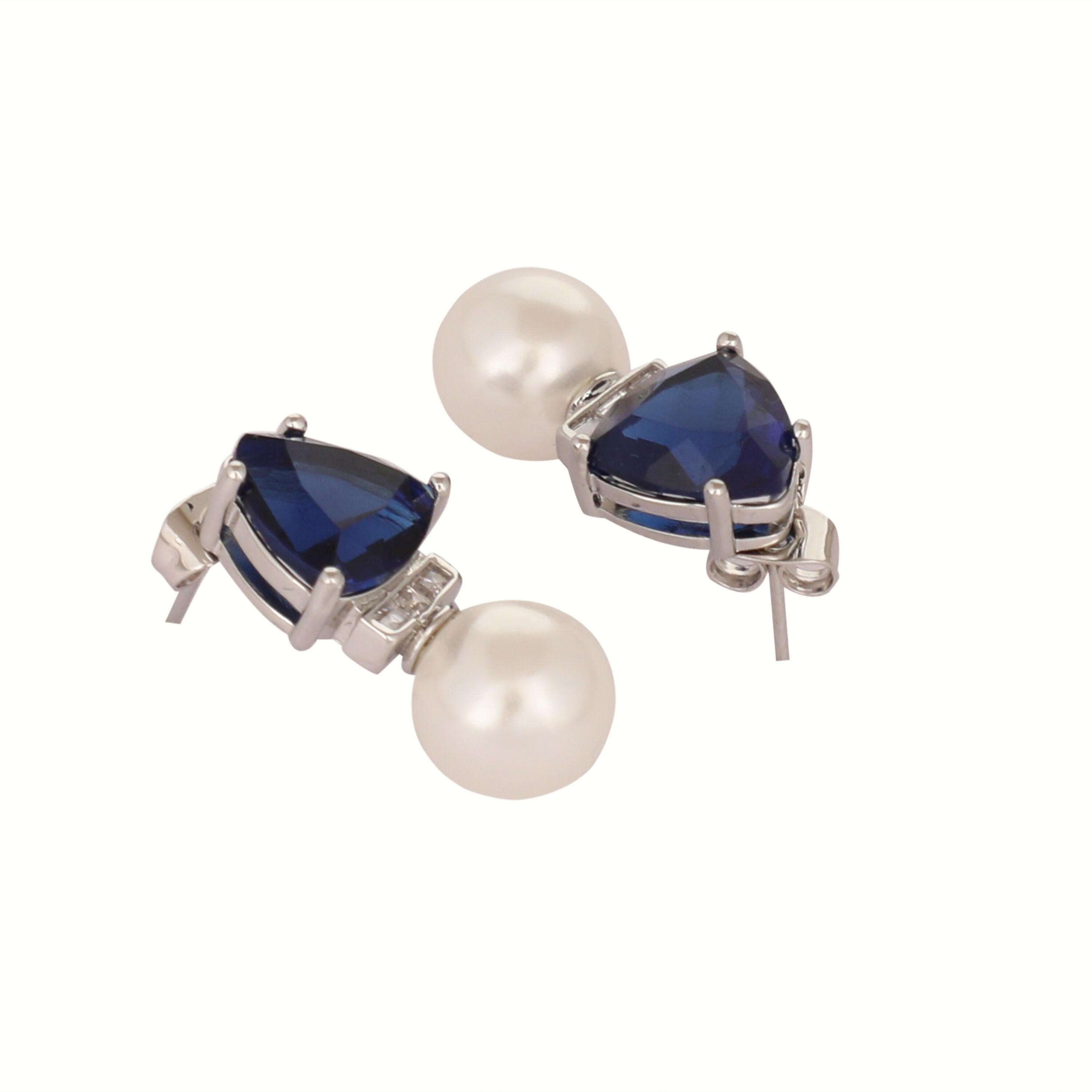 Nuyug Blue Stone Elegance Anti Tarnish Studs