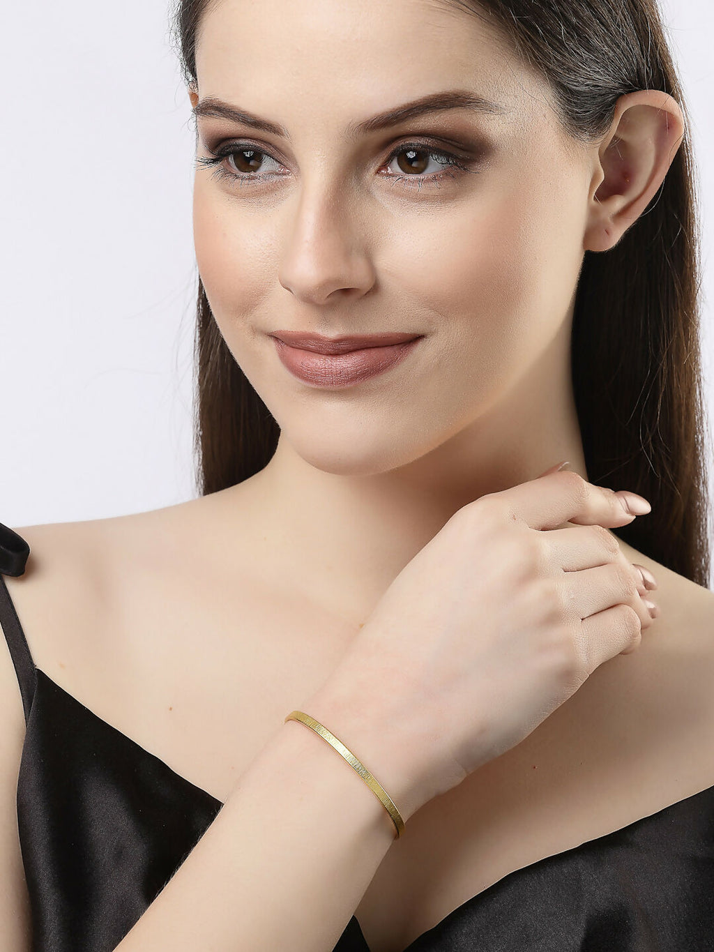 NVR Women Gold-Polished Western Cuff Bracelet