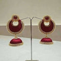 Pink Color with Jhumki Beads Earrings
