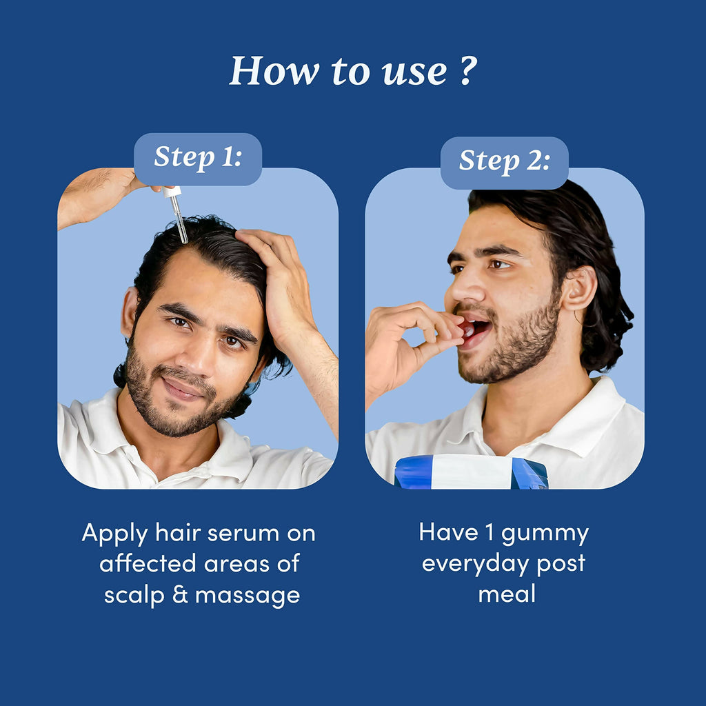 Man Matters Hair Growth Combo - Biotin Hair Gummies & Advanced Hair Serum