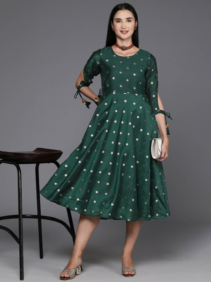 Ahalyaa Women's Traditional wear Ethnic Dress - Green