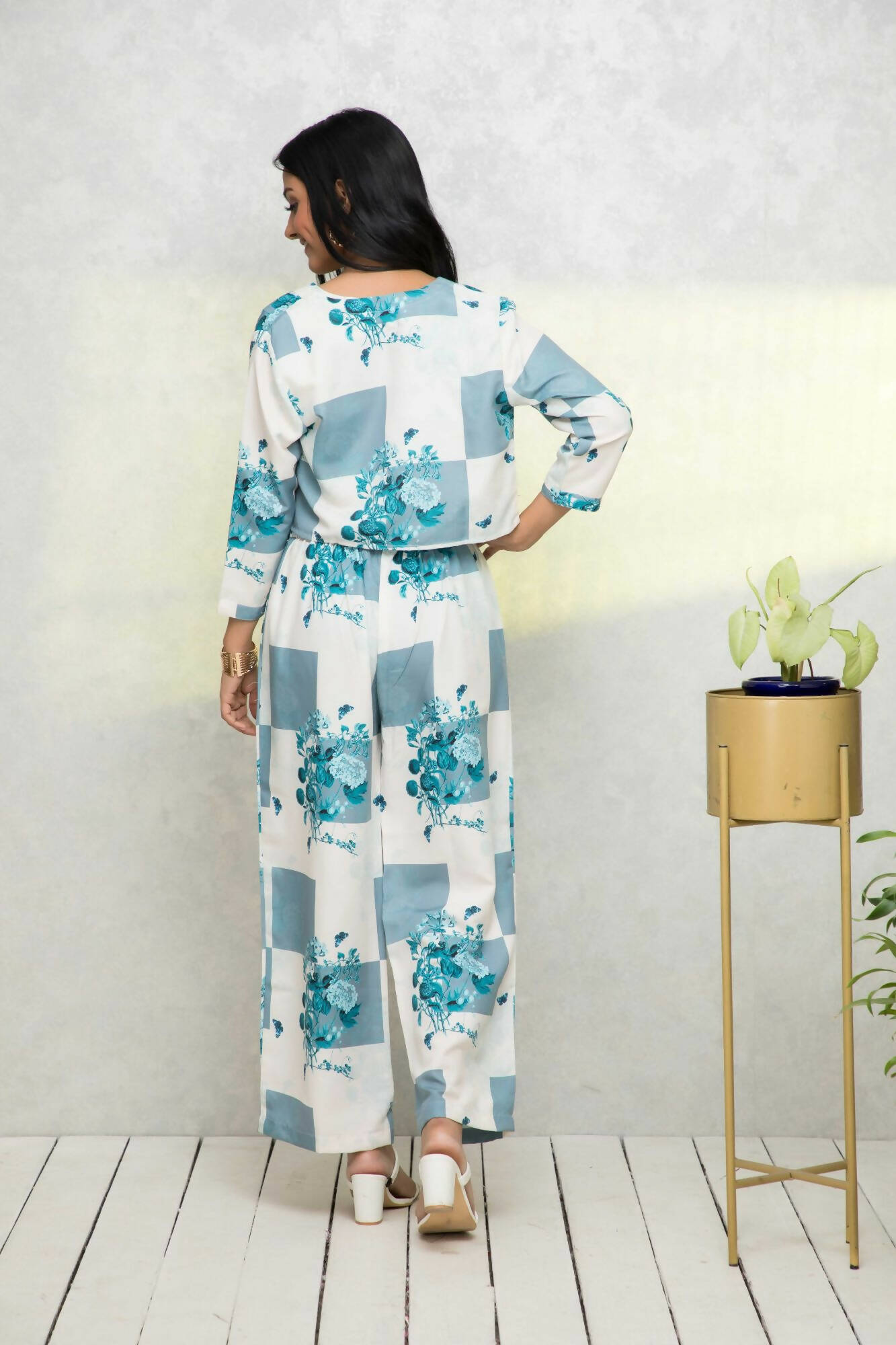 Myshka Women Multi Printed Summer Checks Co-Ords