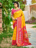Shree Shyam Fashion Yellow Soft Silk Saree