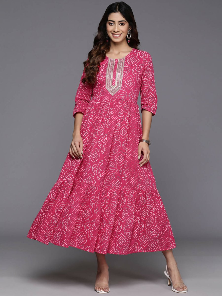 Ahalyaa Women's Traditional wear Dress - Pink