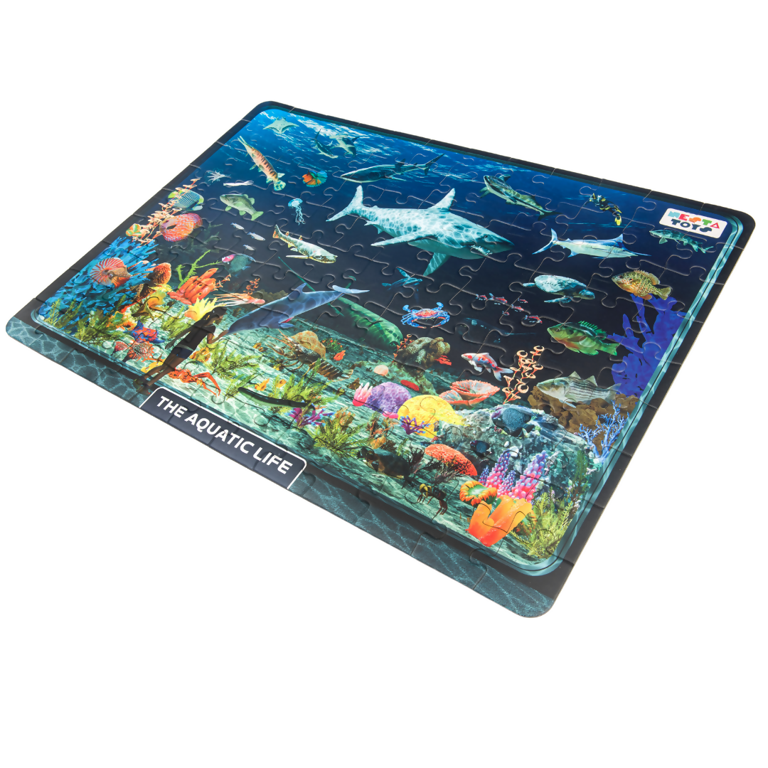 Nesta Toys Aquatic Life Jigsaw Puzzle for Kids, Jumbo Floor Puzzle, Educational Toy (6+ Years)