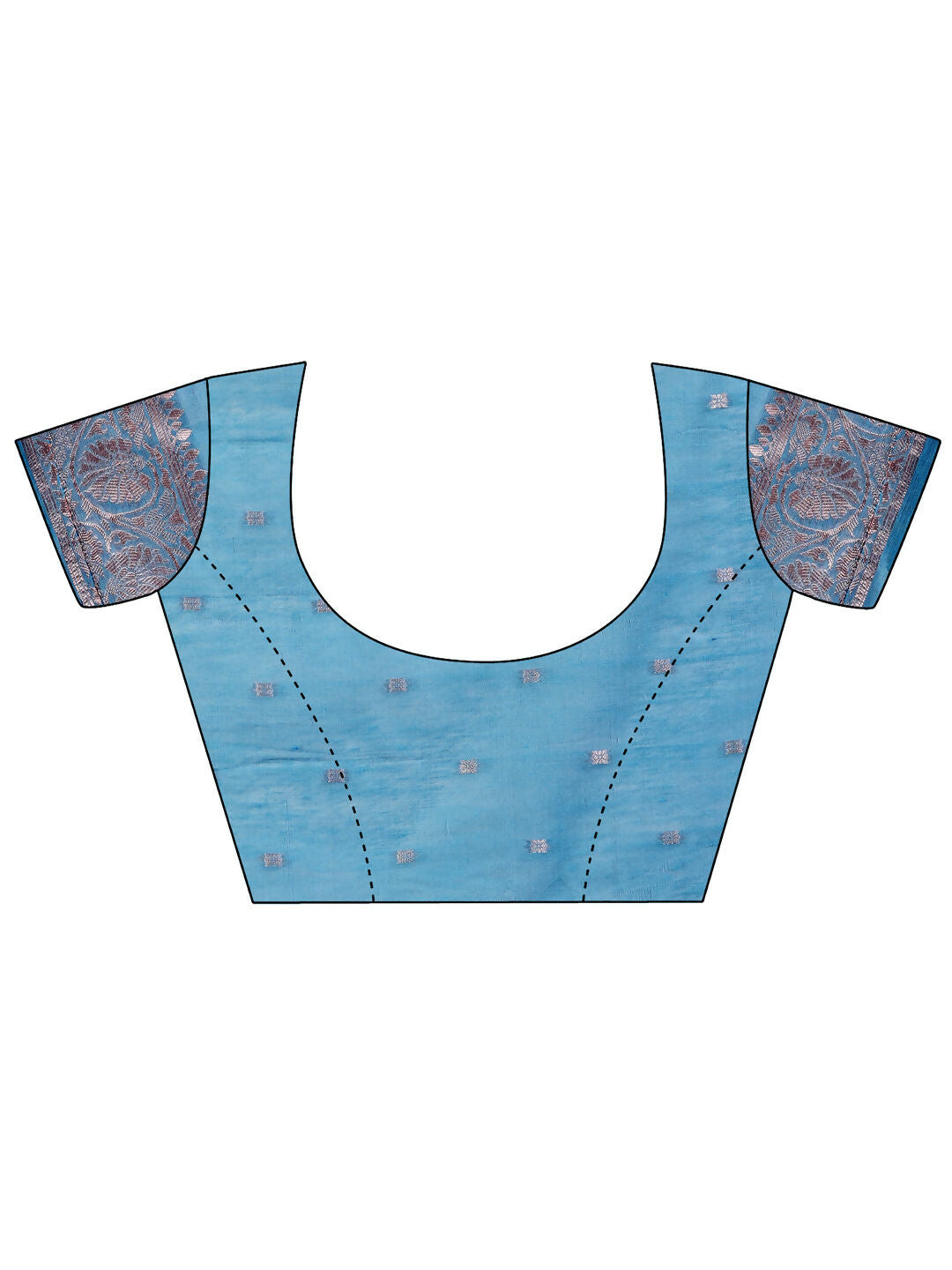 Shree Shyam Fashion Linen Cotton Sky Blue Saree