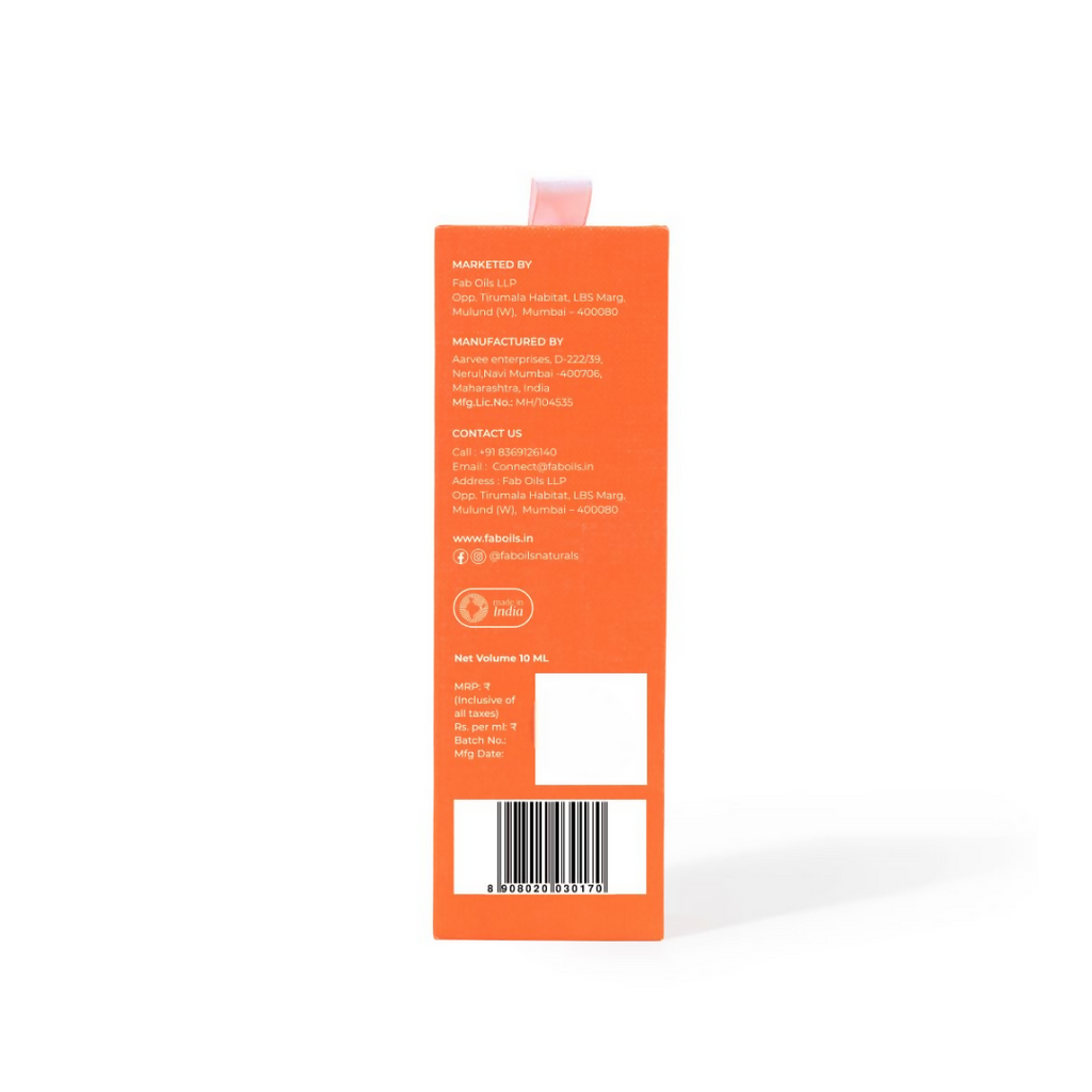 Fab Oils Sunkissed Joy Perfume Oil Citrus, Orange & Amber Blend
