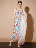 Myshka Women Multi Printed Kurta & Trousers With Dupatta