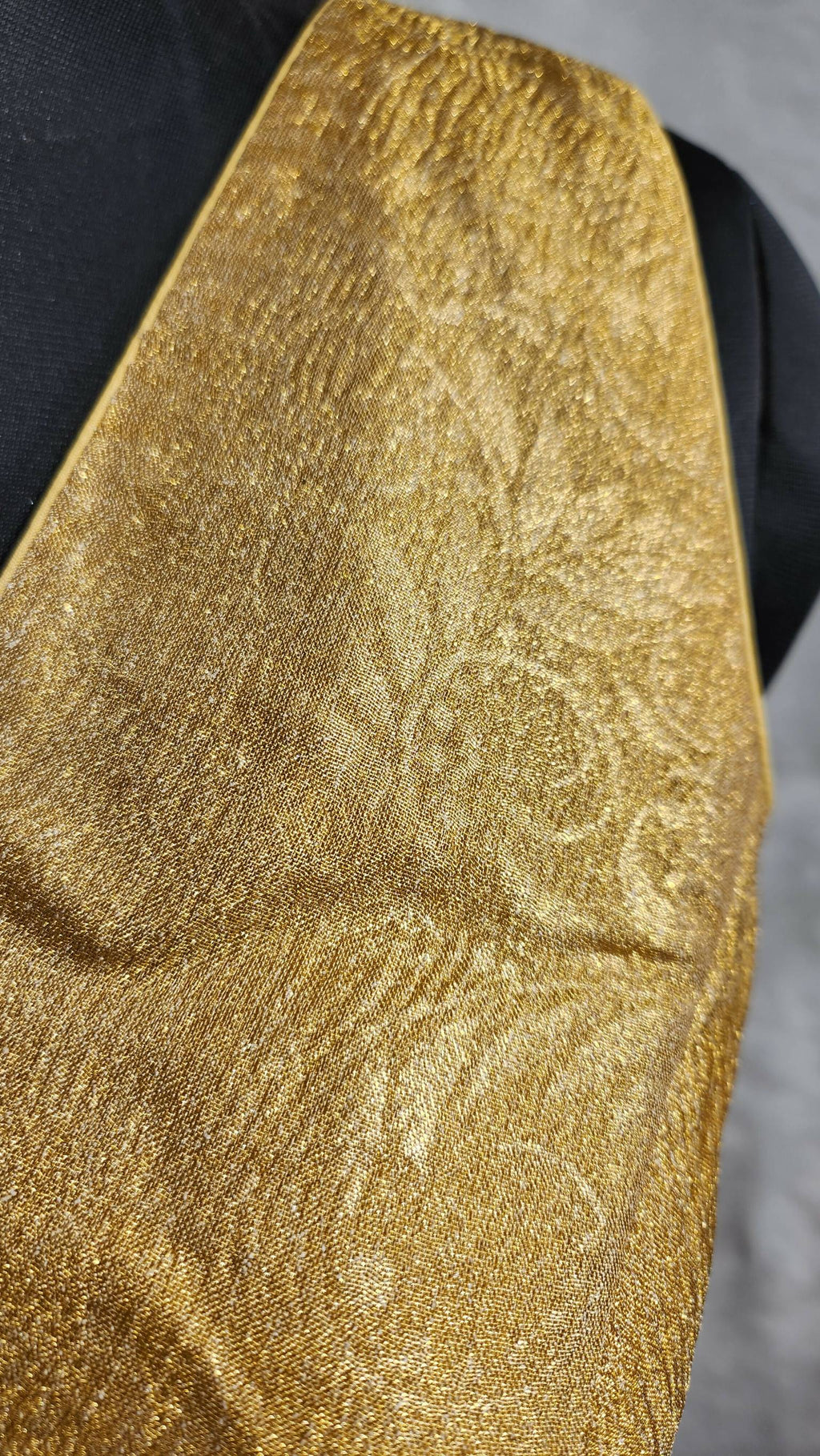 Kia Fashions Gold Crush Tissue Self Design Readymade Blouse