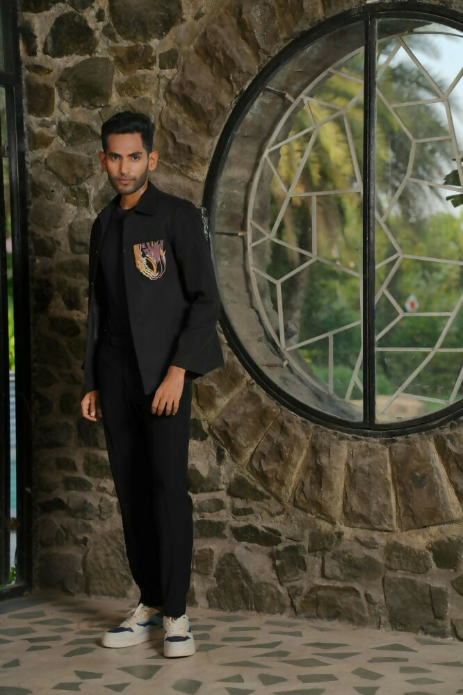 Stirrup Black Shacket by Hilo Design