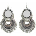 MS Fashion India Sun Design Mirror Moon Style Hanging Earrings For Parties