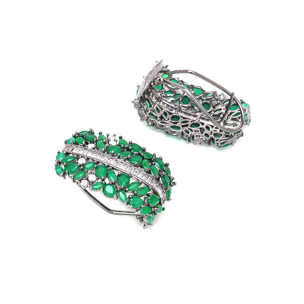 Jade Oversized Half Loops- Ruby Raang