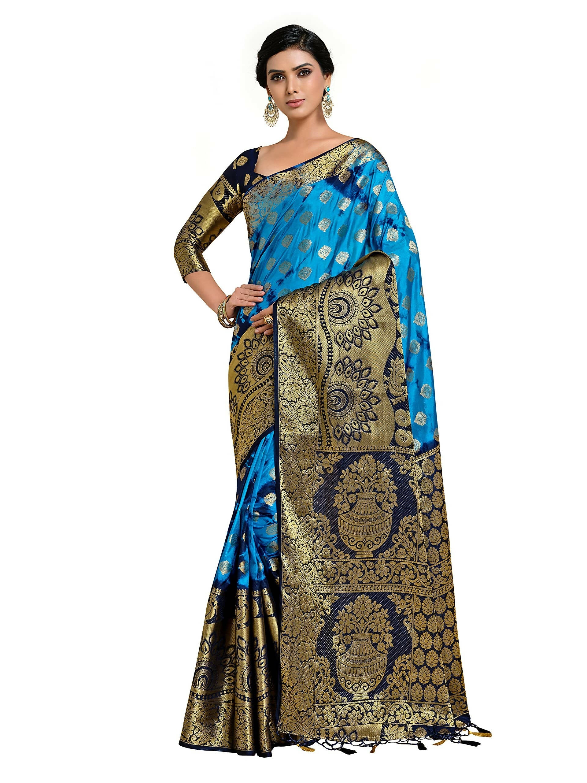 Mimosa Women's Banarasi Art Silk Multicolor Saree