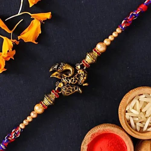 Ganesha Rakhi & Cadbury Silk In I Love My Brother Sleeve