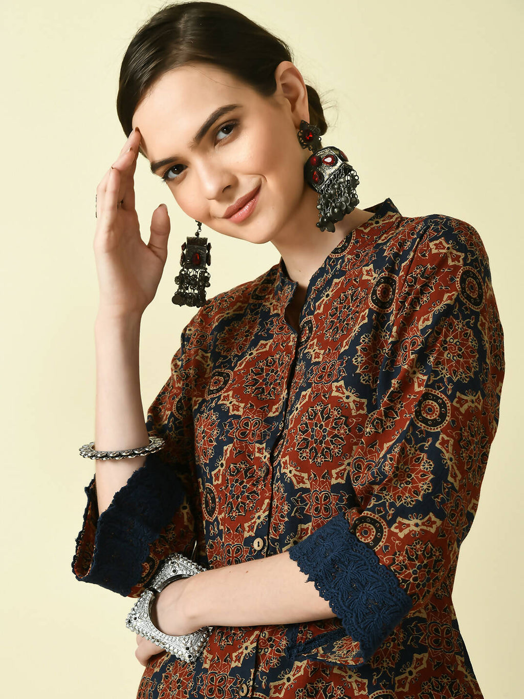 Myshka Women's Multi A-Line Printed Kurta