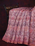 Red Onion Pink Colour Printed Semi Chanderi Design Saree By Gayathri Reddy Designer Studio
