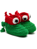 Chutput Kids Woollen Hand Knitted Superhero Detailed Booties - Green