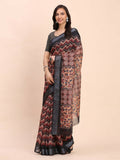Shree Shyam Fashion Linen Cotton Black Saree