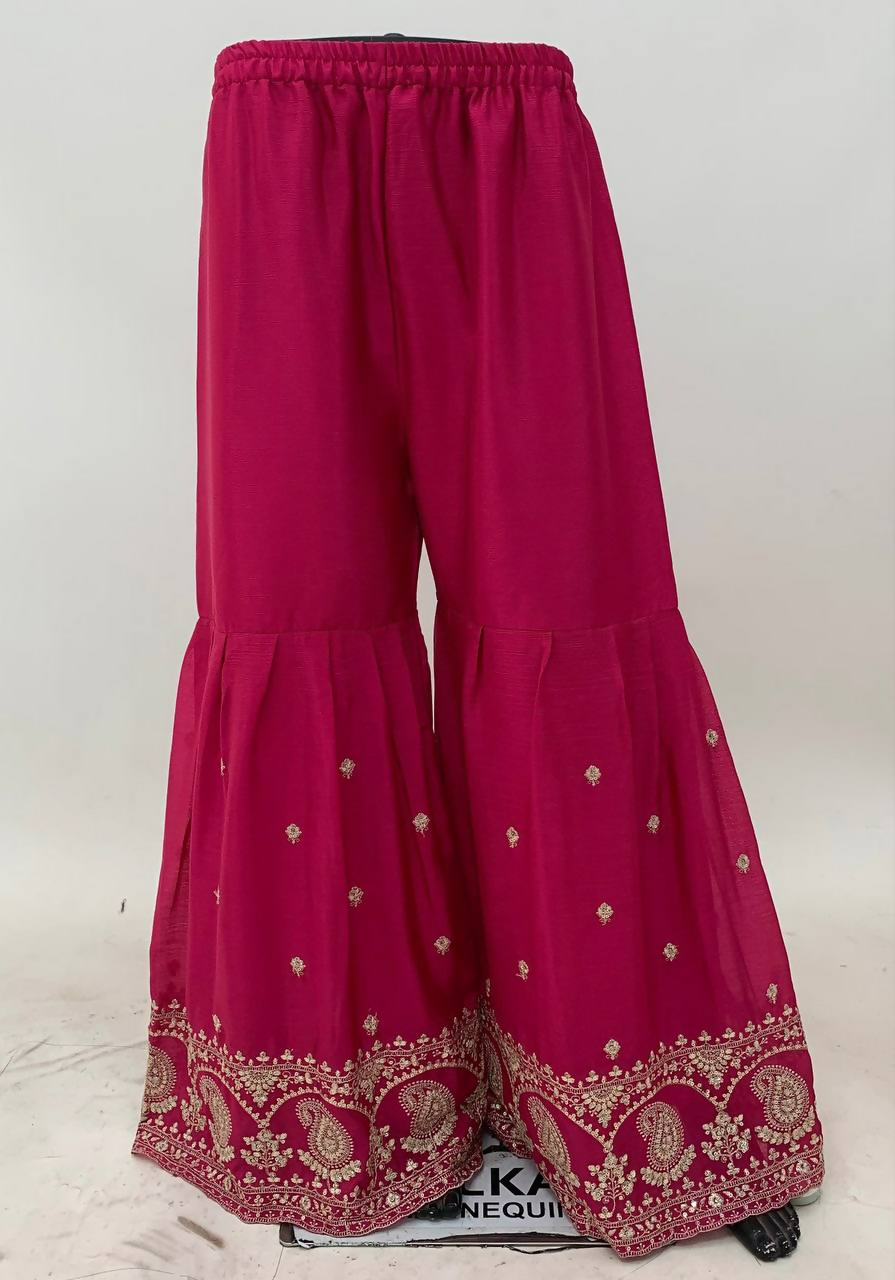 Lorenvalley Fashion Pink Chinon Embroidery With Sequince Work Salwar Kameez Stitched