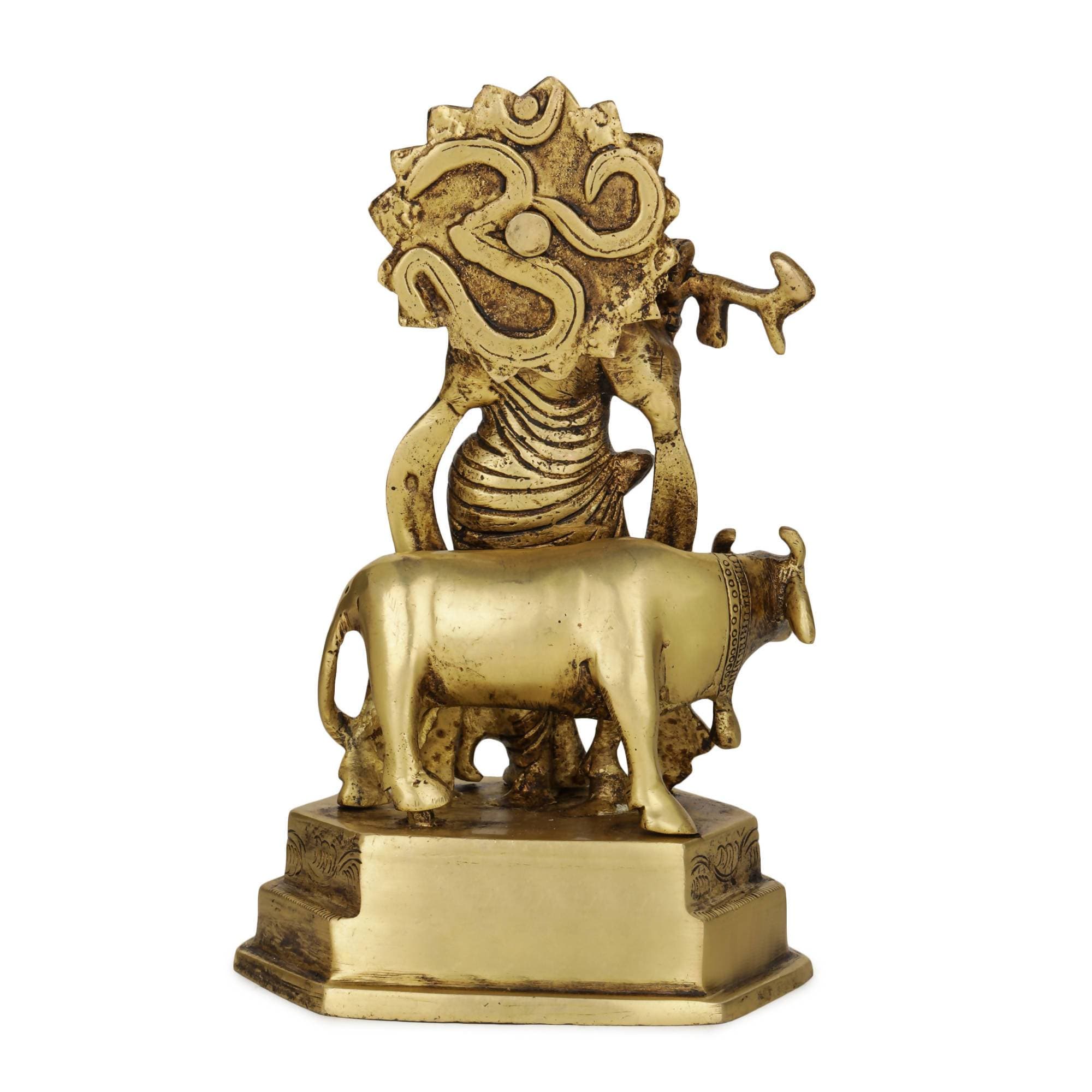 Devlok Lord Krishna with Cow Idol